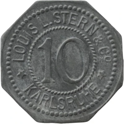 10 Pfennigs - Karlsruhe (Louis L. Stern and Co) ND front