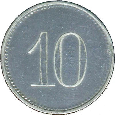 10 Pfennigs - Kitzingen back