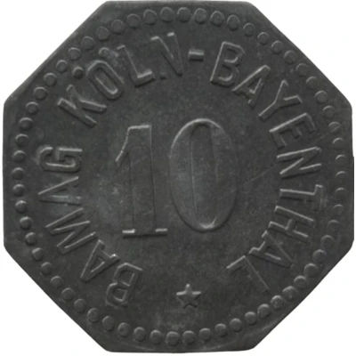 10 Pfennigs - Köln-Bayenthal (Bamag) ND front