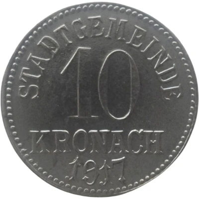 10 Pfennigs - Kronach front