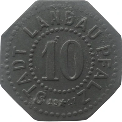 10 Pfennigs - Landau front