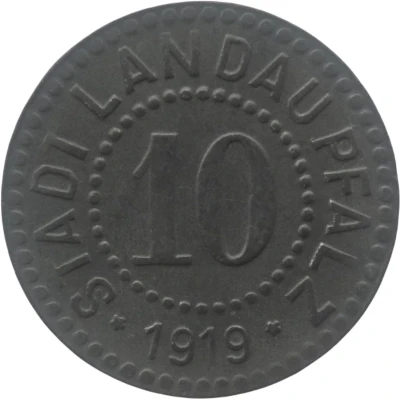 10 Pfennigs - Landau front