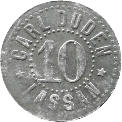 10 Pfennigs - Lassan Carl Duden front