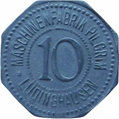 10 Pfennigs - Lüdinghausen (Maschinenfabrik Pilgrim) ND front