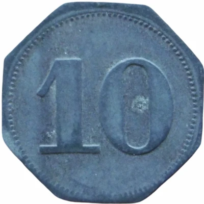 10 Pfennigs - Leipzig (Adolf Bleichert and Co) ND back