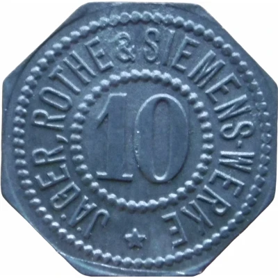 10 Pfennigs - Leipzig (Jäger, Rothe and Siemens-Werke) ND front