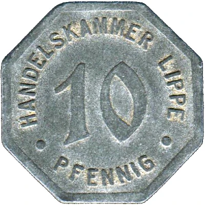 10 Pfennigs - Lippe front