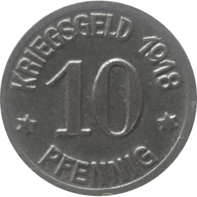 10 Pfennigs - Loslau back