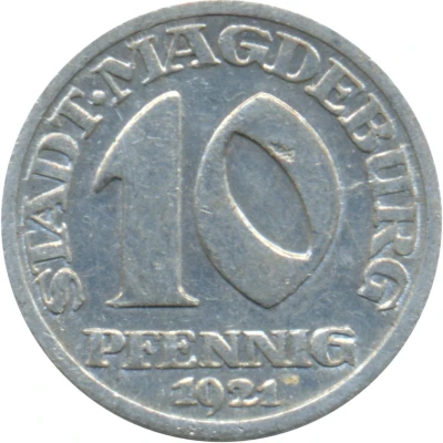 10 Pfennigs - Magdeburg front