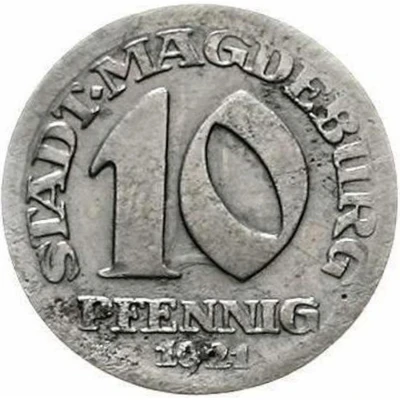 10 Pfennigs - Magdeburg front