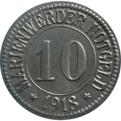 10 Pfennigs - Marienwerder front