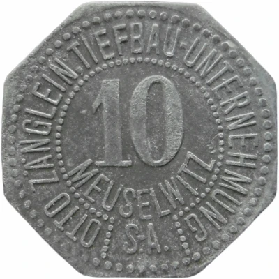 10 Pfennigs - Meuselwitz (Otto Zänglein, Tiefbau Unternehmung S.A.) ND front