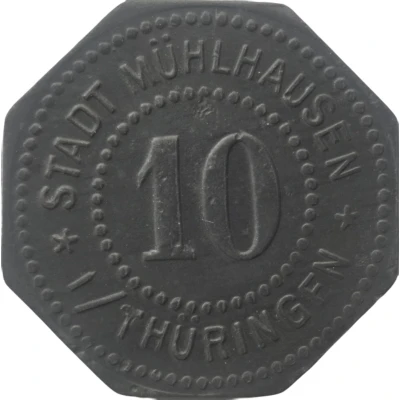 10 Pfennigs - Mühlhausen in Thüringen ND front