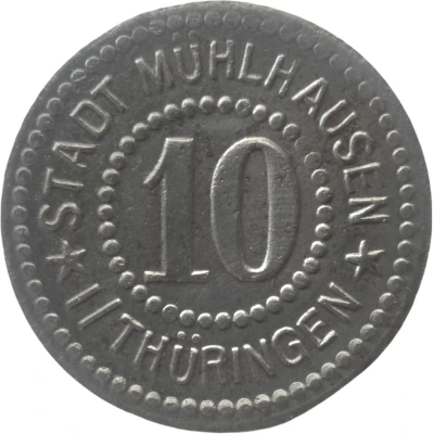 10 Pfennigs - Mühlhausen in Thüringen front