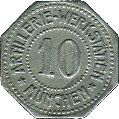 10 Pfennigs - München (Artillerie Werkstätten) ND front