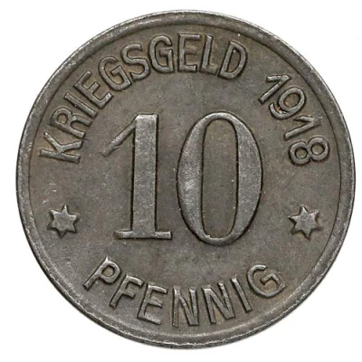 10 Pfennigs - Neidenburg back