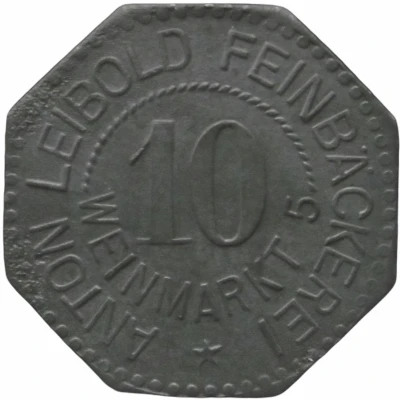 10 Pfennigs - Nürnberg (Anton Leibold Feinbäckerei) ND front