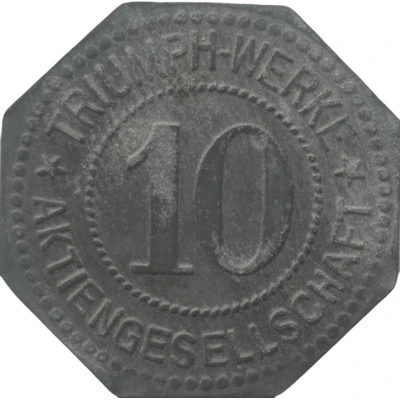 10 Pfennigs - Nürnberg (Triumph Werke Aktiengesellschaft) ND front