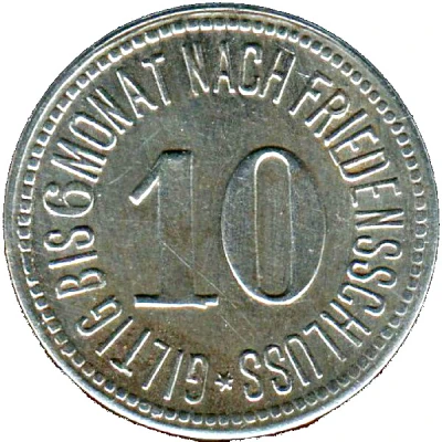 10 Pfennigs - Oberammergau back