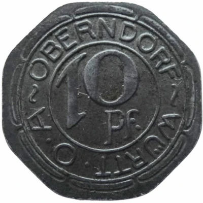 10 Pfennigs - Oberndorf front