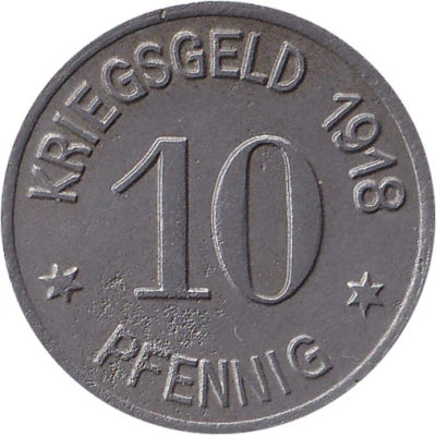 10 Pfennigs - Oels Kaufmännischer Verein back