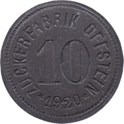 10 Pfennigs - Offstein Zuckerfabrik front