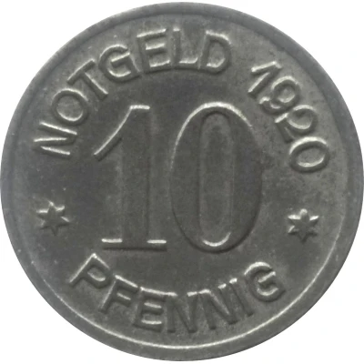 10 Pfennigs - Ottmachau back