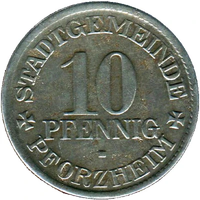 10 Pfennigs - Pforzheim front