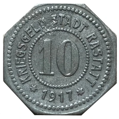 10 Pfennigs - Rastatt front