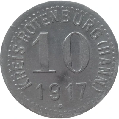 10 Pfennigs - Rotenburg front