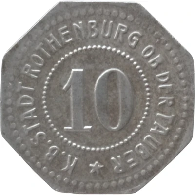 10 Pfennigs - Rothenburg ob der Tauber ND back