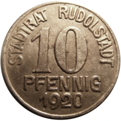 10 Pfennigs - Rudolstadt Charlotte v. Schiller front