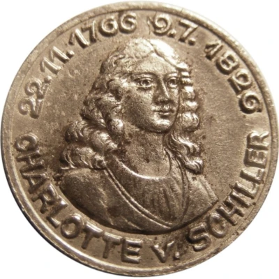 10 Pfennigs - Rudolstadt Charlotte v. Schiller back