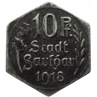 10 Pfennigs - Saulgau front