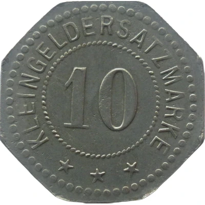 10 Pfennigs - Schlierbach (Wächtersbacher Steingutfabrik G.m.b.H) ND back