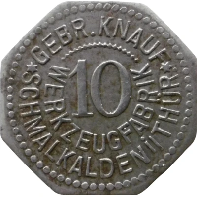 10 Pfennigs - Schmalkalden (Gebr. Knauf Werkzeugfabrik) ND front