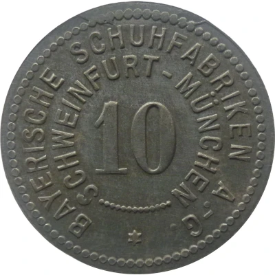 10 Pfennigs - Schweinfurt (Bayrische Schuhfabriken A.-G.) ND front