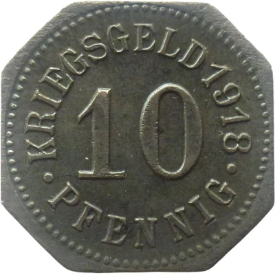 10 Pfennigs - Sigmaringen back