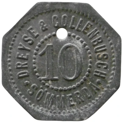 10 Pfennigs - Sömmerda (Dreyse and Collenbusch) ND front