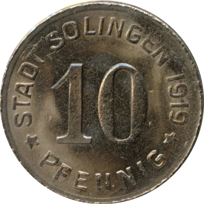 10 Pfennigs - Solingen front