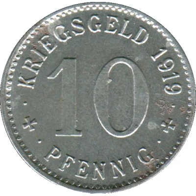 10 Pfennigs - Treuchtlingen back