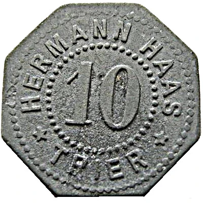 10 Pfennigs - Trier (Hermann Haas) ND front