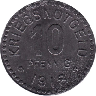 10 Pfennigs - Volkach back