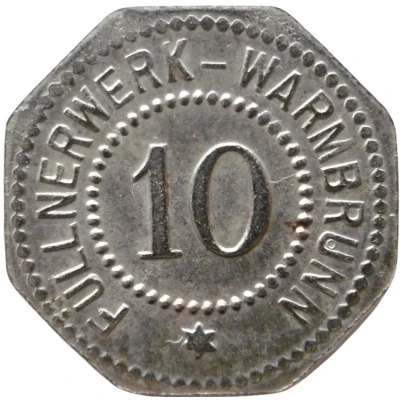 10 Pfennigs - Warmbrunn (Füllnerwerk) ND front