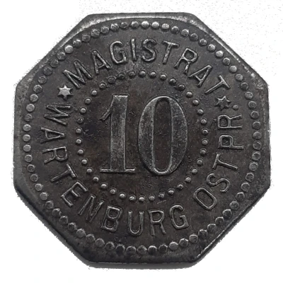 10 Pfennigs - Wartenburg (Ostpreussen) ND front