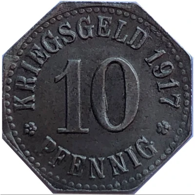 10 Pfennigs - Wiesbaden back