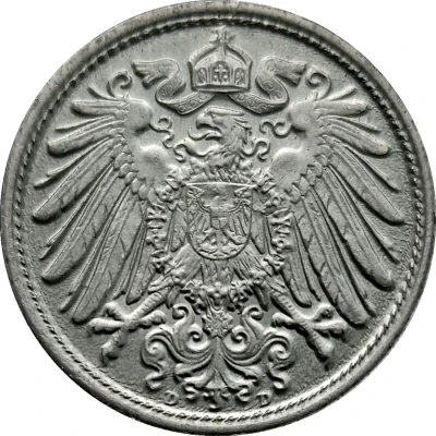 10 Pfennigs - Wilhelm II type 2 - small shield front