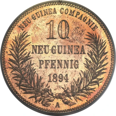 10 Pfennigs - Wilhelm II back