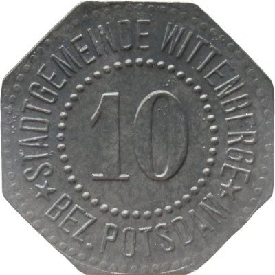 10 Pfennigs - Wittenberge front