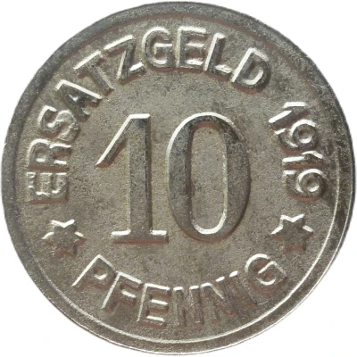 10 Pfennigs - Zeitz back